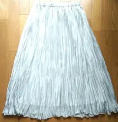 【未使用品】American holic シルバーグレー ロングプリーツスカート