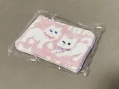 【新品未使用】フェイラー モフモフネコチャン L字ポーチ ペールピンク