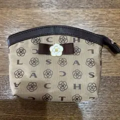CLATHAS ポーチ カメリア柄 ブラウン