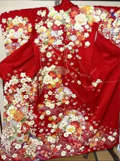 色打掛 桜 刺繍花束 銀ラメ 婚礼 花嫁衣装 ④ - メルカリ