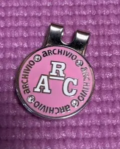 【美品】アルチビオ archivio ゴルフ マーカー ピンク マグネット式のサムネイル