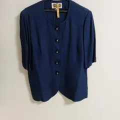 REGENCE ノーカラージャケット ネイビー　夏　ジャケット　七分丈のサムネイル