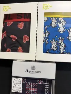 ポールスミス & Aquascutum ボクサーパンツ3枚セット サイズM