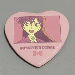 名探偵コナン 毛利蘭 ハート缶バッジ コナン