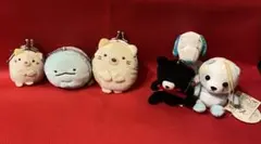 すみっこぐらし　がま口ポーチ　ぬいぐるみセット