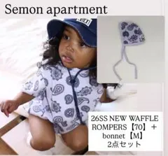 semon26SS NEW WAFFLE ROMPERS【大人気完売品】