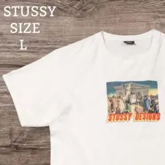 stussy ステューシー　半袖tシャツ　絵画　アート サイズLのサムネイル