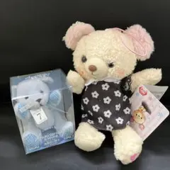 ぬいぐるみセット 花柄ドレスと青いクマ