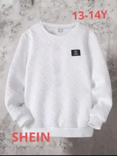 ホワイト トレーナー 13-14Y 男の子　160cm