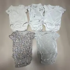 H&M オーガニックコットン 56cm ボディスーツ 5点セット
