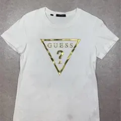 GUESS ゴールドロゴTシャツ 白 S Y2Kのサムネイル
