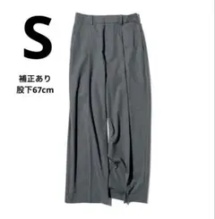 ユニクロ　タックワイドパンツ Sサイズ 450639 グレー
