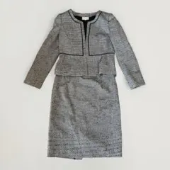 EMMAJAMES エマジェームス ツイード ノーカラー スーツ 13号