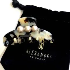 ♡新品♡アレクサンドル ドゥ パリ Sクリップ パール ベージュブラック