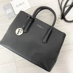 FURLA フルラ　2wayショルダーバッグ　ハンド　テッサ　ブラック　黒