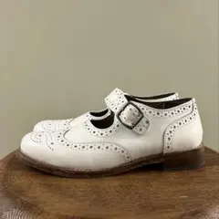 ■Marie Louise■ WHITE フルブローグ メリージェーン シューズのサムネイル