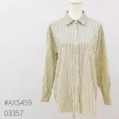 earth music&ecology サッカーストライプシャツ F イエロー