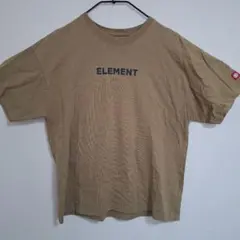 ELEMENT ベージュ Tシャツ　バックロゴ　160㎝のサムネイル