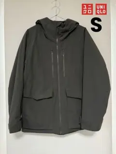 ユニクロ ハイブリッドダウンパーカ 3Dカット ダークグリーン S