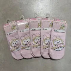 すみっコぐらし　しろくま　スイーツ　キッズ靴下 5足セット ピンク　くつ下