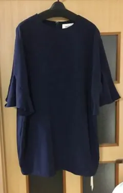 Snidel フレアスリーブワンピース NVY