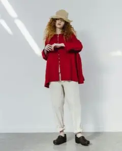 nest Robe 先染リネンパナマチュニック