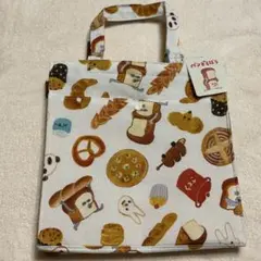 パンどろぼう　パン　プリント生地　ハンドバッグ　トートバッグ　新品未使用のサムネイル