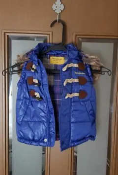 moujonjon ファー付きダッフル調中綿入ベスト