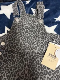 FMB ヒョウ柄 ツイルサロペット 80サイズ