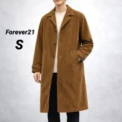 FOREVER 21 チェスターコート S メンズ コーデュロイ ブラウン