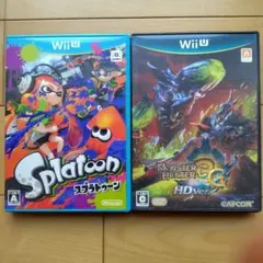 WiiU スプラトゥーン、モンスターハンター3（トライ）G HD Ver.