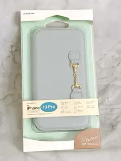 ラスタバナナ　iPhone 13 Pro 手帳型ケース ライトブルー