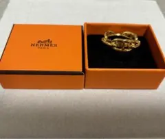 【値下げ中】【未使用】HERMES エルメス スカーフリング シェーヌダンクル