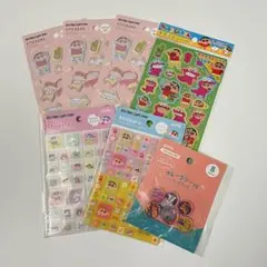 【新品】クレヨンしんちゃん シール 鉄道おはじきシール　7点セット セリア