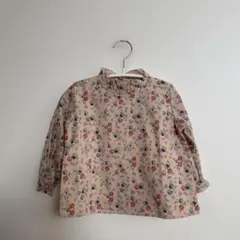 caramel 18m 80 花柄長袖シャツ ピンクベージュ