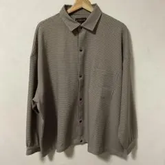 ETELIO ビッグシルエット スナップシャツジャケット 千鳥チェック