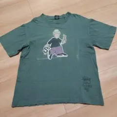 【163】80s90s Old Stussy ピースマン Tシャツ Мサイズ