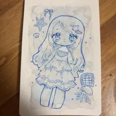 手描きイラスト オリジナルイラスト アナログイラスト 原画 萌え絵のサムネイル