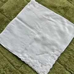 Afternoon Tea刺繍入りハンカチ ライトブルー