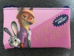 ズートピア2 ニック　ジュディ　フラットミニポーチ　ディズニー