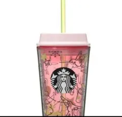 未使用 スターバックス　コールドタンブラーラインアートピンク 473ml