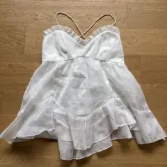 ホワイト フリル キャミソール ズボンセット