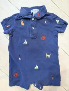 【Ralph Lauren】ラルフローレン半袖ロンパース9Mマリン柄ロンパースのサムネイル