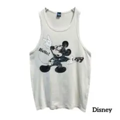Disneyディズニータンクトップノースリーブミッキーマウスギタープリント古着のサムネイル