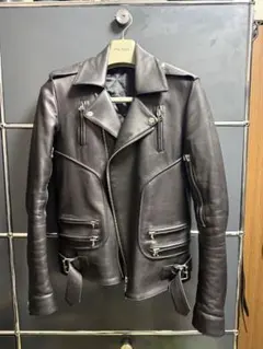 STUD ブラック ライダースジャケット 44