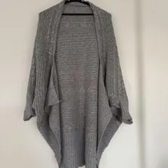 レディースボレロ　ニットカーディガン　グレー