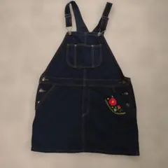 チチカカデニムサロペット 花柄刺繍 Lサイズのサムネイル