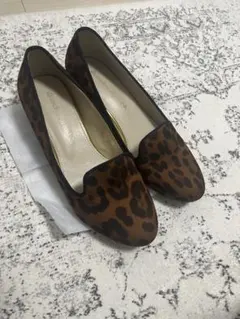 ヒョウ柄フラットシューズ