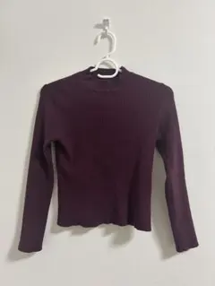 ニット長袖トップス　ワインレッド　SHEIN