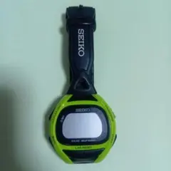 SEIKO ソーラー腕時計 ブラック/グリーン